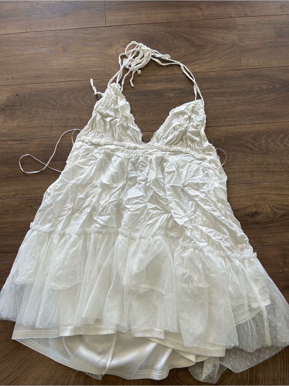 Backless White Halter Dress - Women Dresses Backless